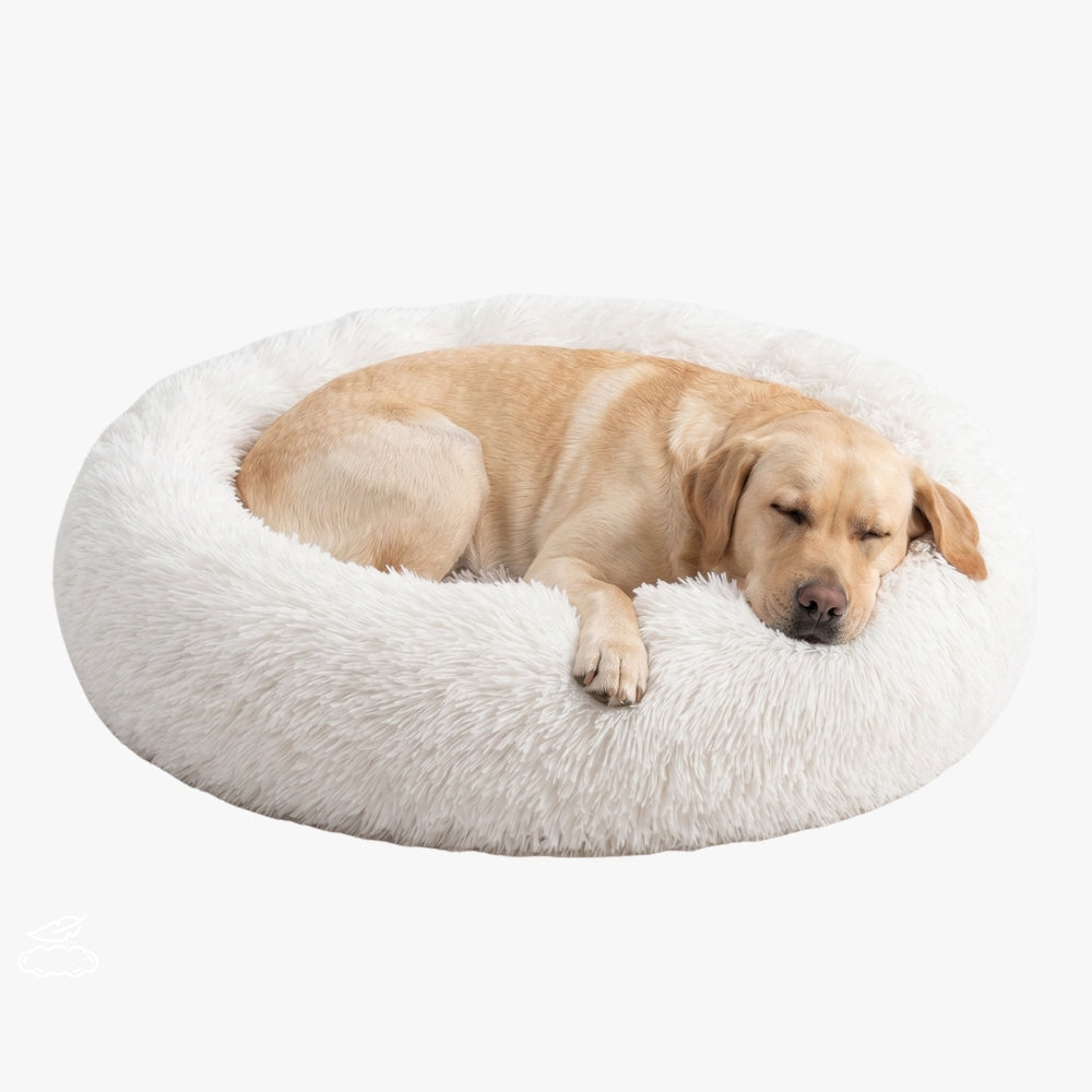 Panier pour Chien Rond Moelleux en Fourrure