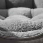 Panier pour Chien Rond Gris avec Rebord