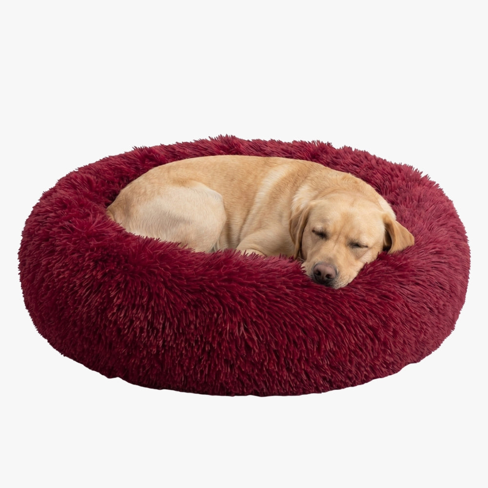Panier pour Chien Rond Moelleux en Fourrure