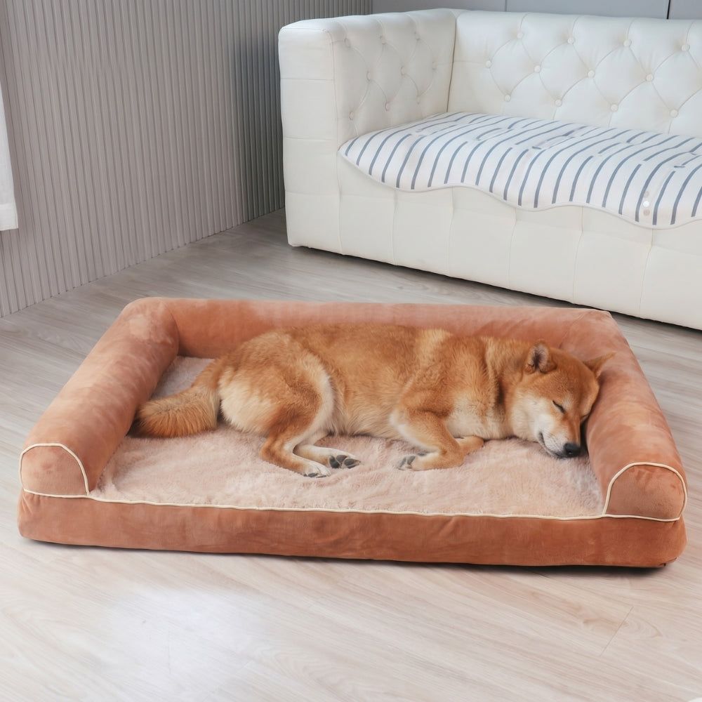 Panier pour Chien Orthopédique Rectangulaire avec Rebords