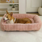 Rectangle Plush Dog Bed Winter Warm Mat Small Medium Big Pet Cat Dog Bed Kennel Puppy Sofacama Cat Cushion Pets Sofa Accessories