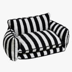 canape-pour-chien-a-rayures-noir