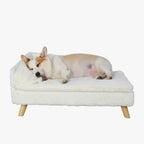 canape-pour-chien-design-blanc-face