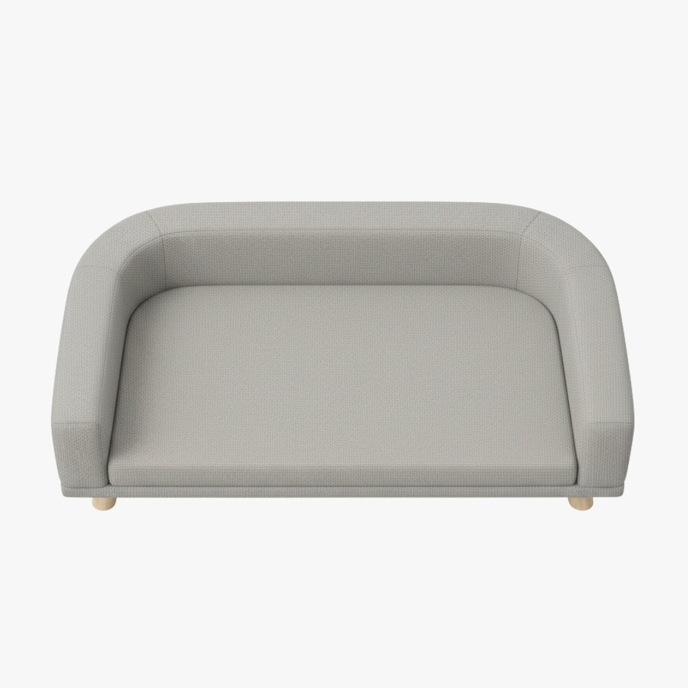 canape-pour-chien-gris-dessus