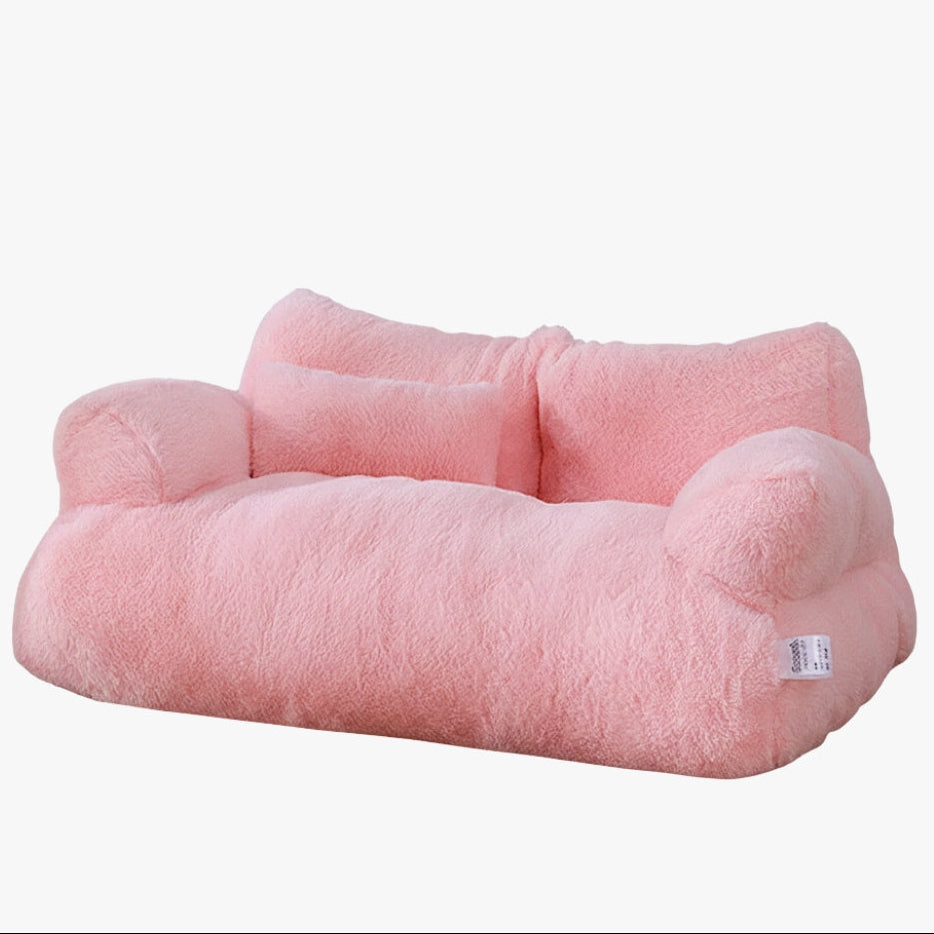 canape-pour-petit-chien-rose-vide