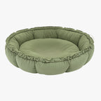 coussin-rond-pour-chien-vert-rebords