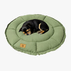 coussin-rond-pour-chien-vert