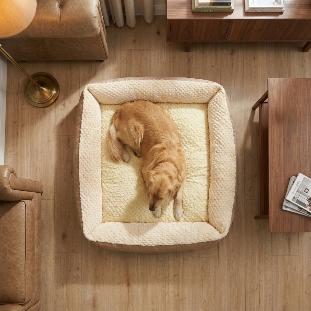 grand-panier-pour-chien-marron-salon-dessus