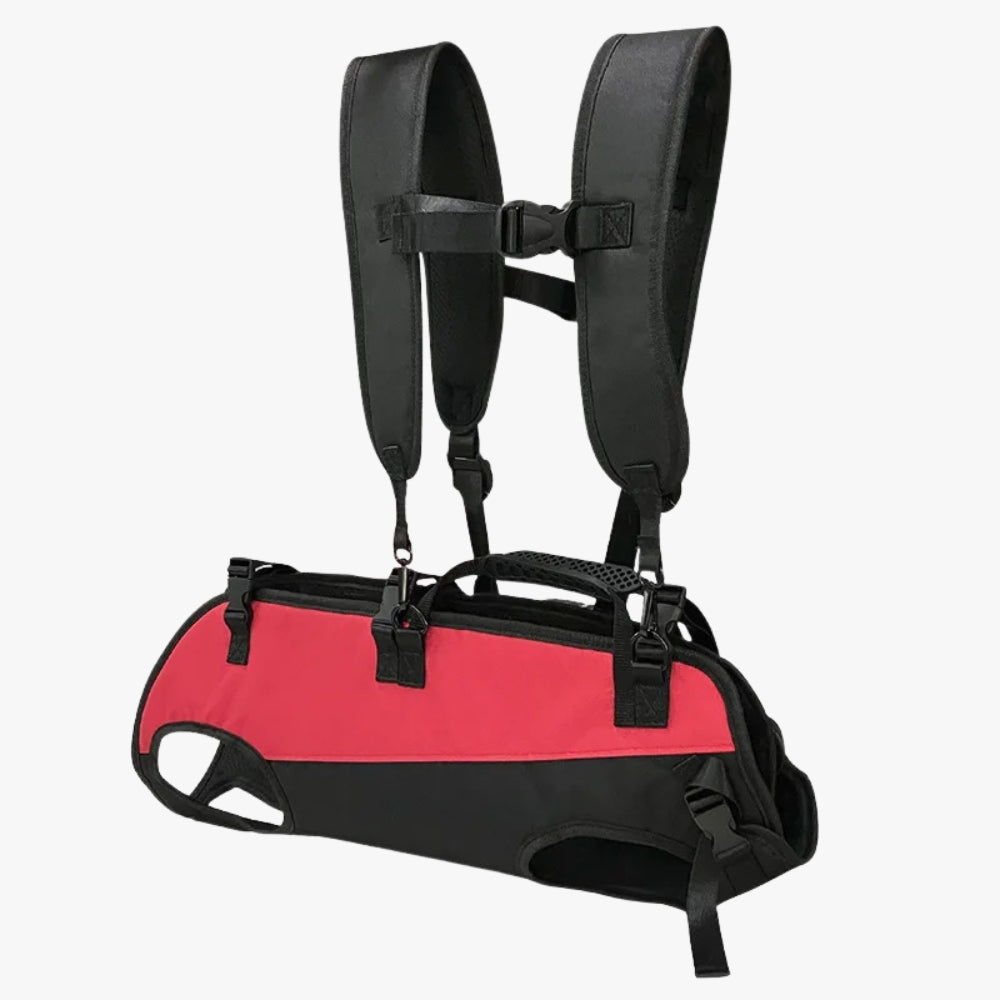 harnais-pour-chien-moto-rouge
