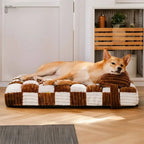 matelas-orthopedique-pour-chien-carreaux-avec-coussin-situation-cote