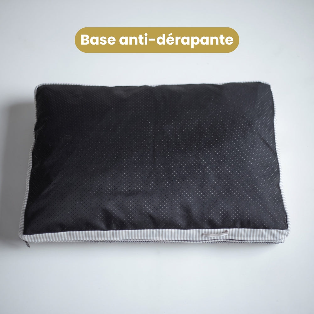 matelas-pour-chien-a-carreaux-avec-coussin-antiderapant