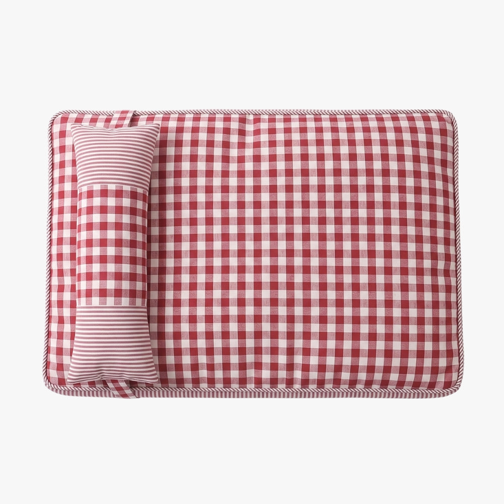 matelas-pour-chien-a-carreaux-avec-coussin-packshot-dessus