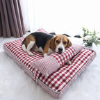 matelas-pour-chien-a-carreaux-avec-coussin-situation-moyen