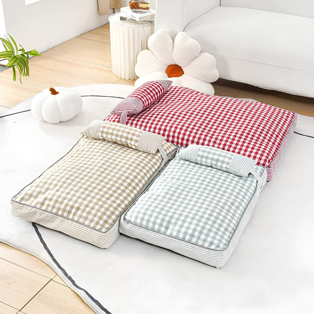 matelas-pour-chien-a-carreaux-avec-coussin-tailles