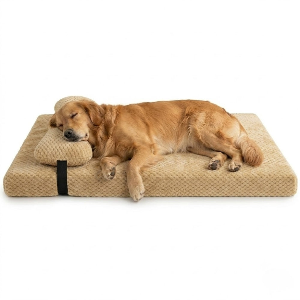 matelas-pour-chien-orthopedique-doux-avec-coussin-beige