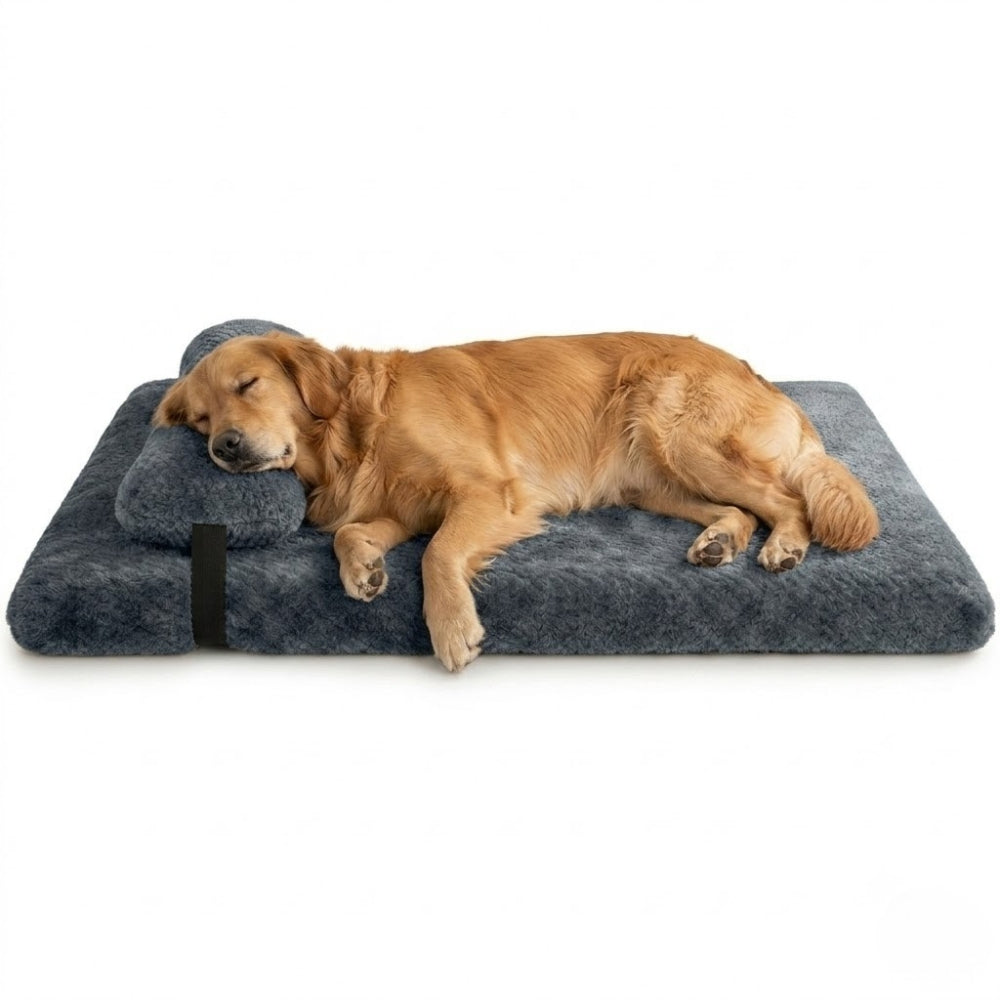 matelas-pour-chien-orthopedique-doux-avec-coussin-gris-fonce