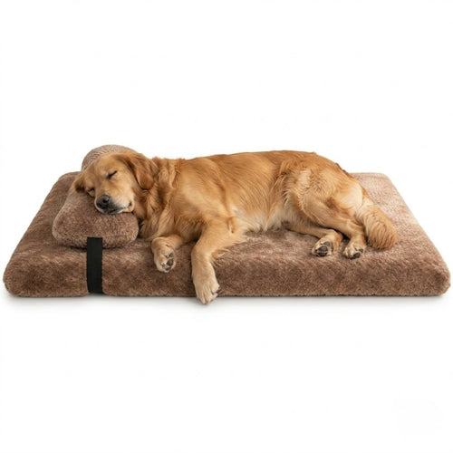 matelas-pour-chien-orthopedique-doux-avec-coussin-marron-clair