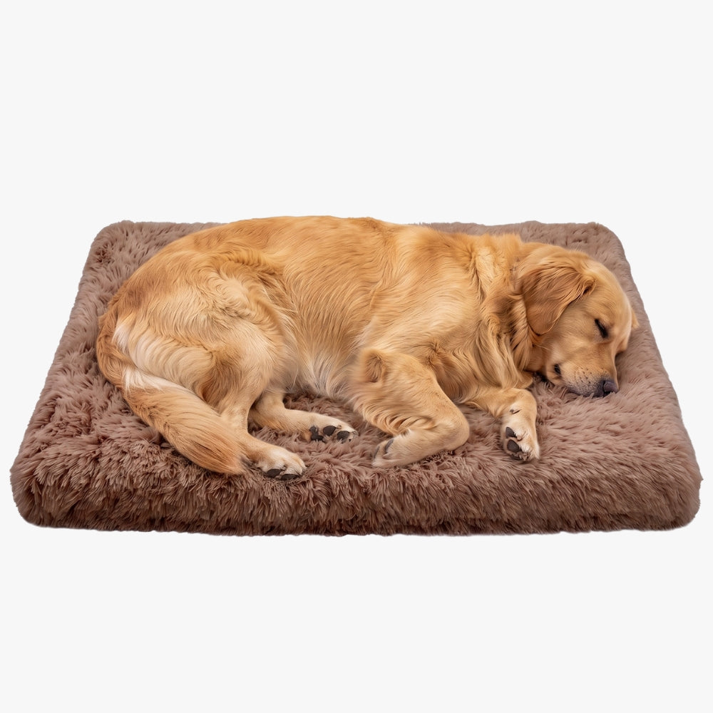 matelas-pour-chien-orthopedique-en-fourrure-marron