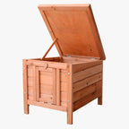 niche-en-bois-pour-petit-chien-toit-ouvrant