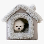 niche-en-fourrure-pour-chien-grise-s
