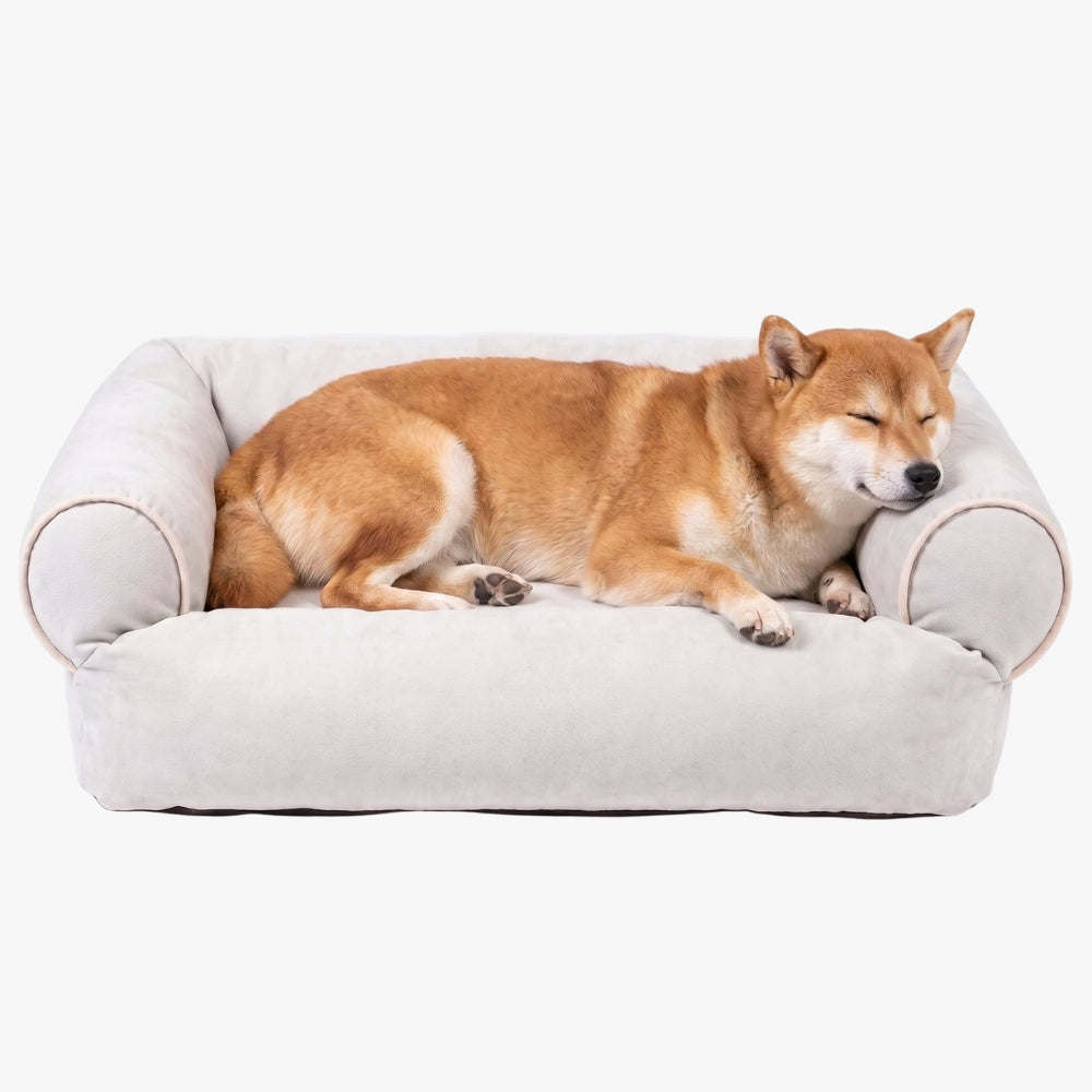 panier-canape-pour-chien-moelleux-en-coton-beige-clair