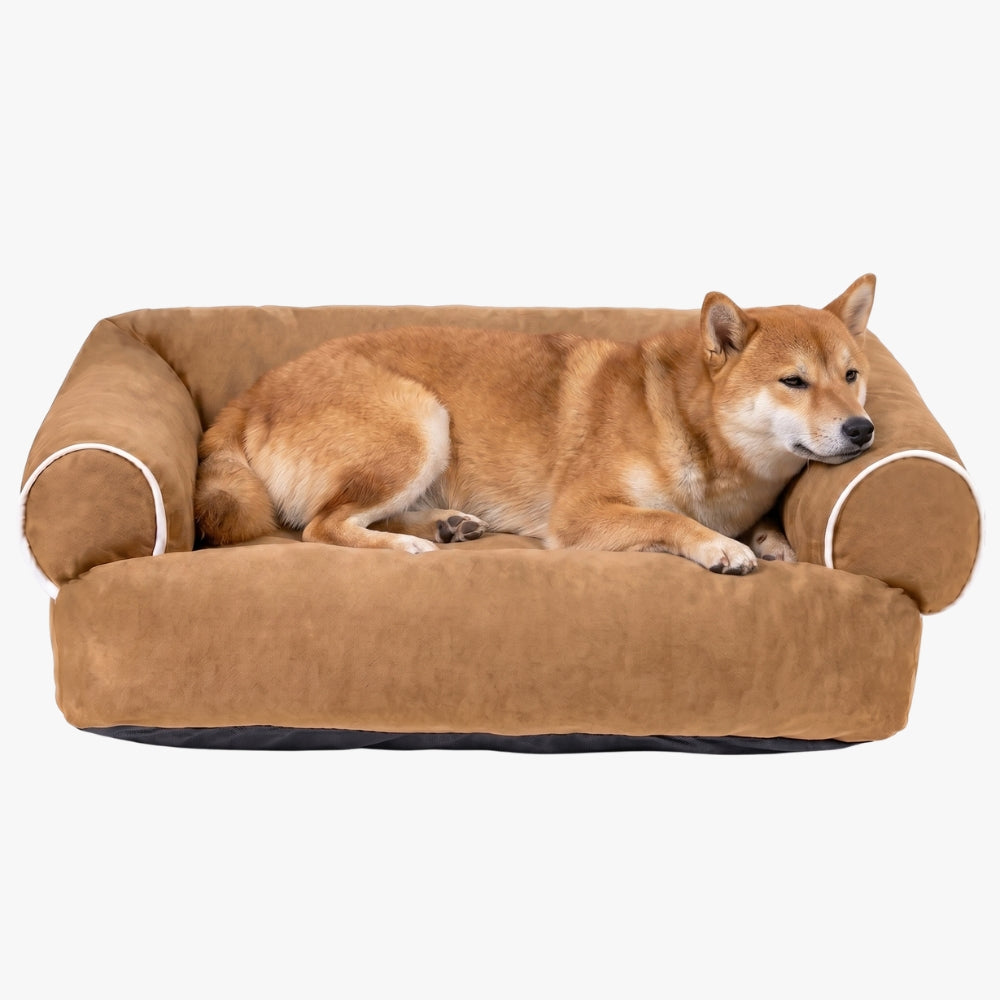 panier-canape-pour-chien-moelleux-en-coton-marron-clair