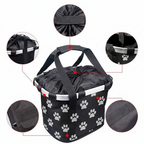panier-de-velo-pour-chien-noir-motif-pattes-closeups