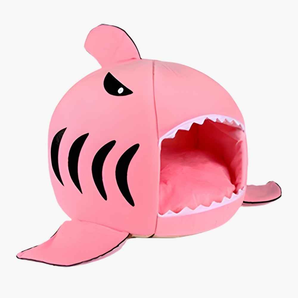 panier-igloo-pour-chien-requin-rose