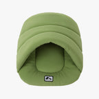 panier-pour-chien-chausson-vert-dessus