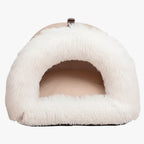 panier-pour-chien-couvert-a-fourrure-beige-face