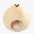 panier-pour-chien-couvert-en-forme-de-poire-jaune-dessus