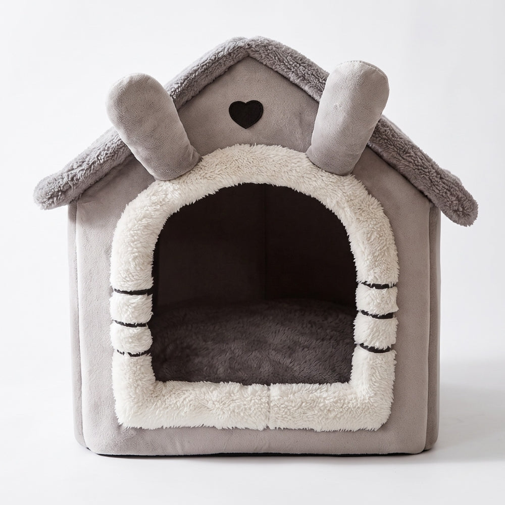 panier-pour-chien-couvert-maison-grise-face