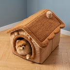 panier-pour-chien-couvert-maison-marron-situation