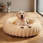 panier-pour-chien-donut-cotele-beige-situation-2