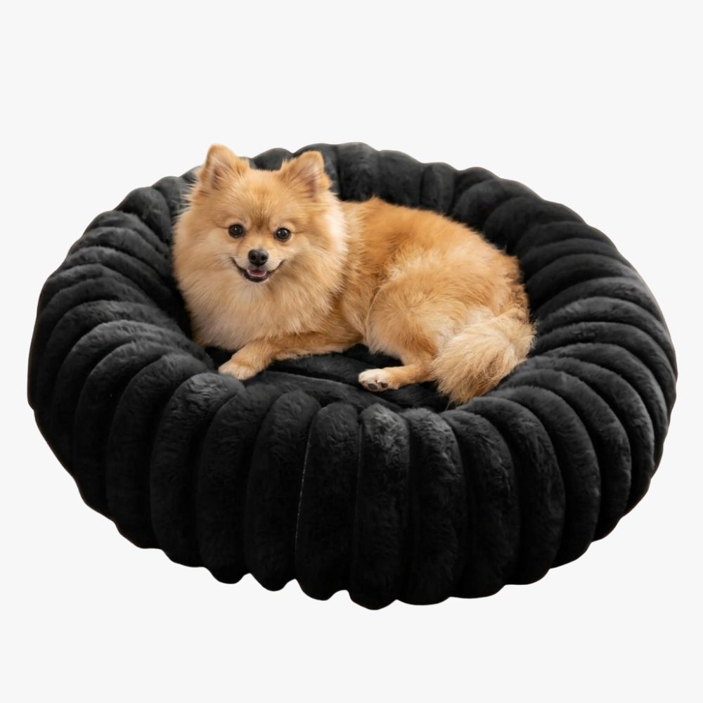 panier-pour-chien-donut-cotele-noir
