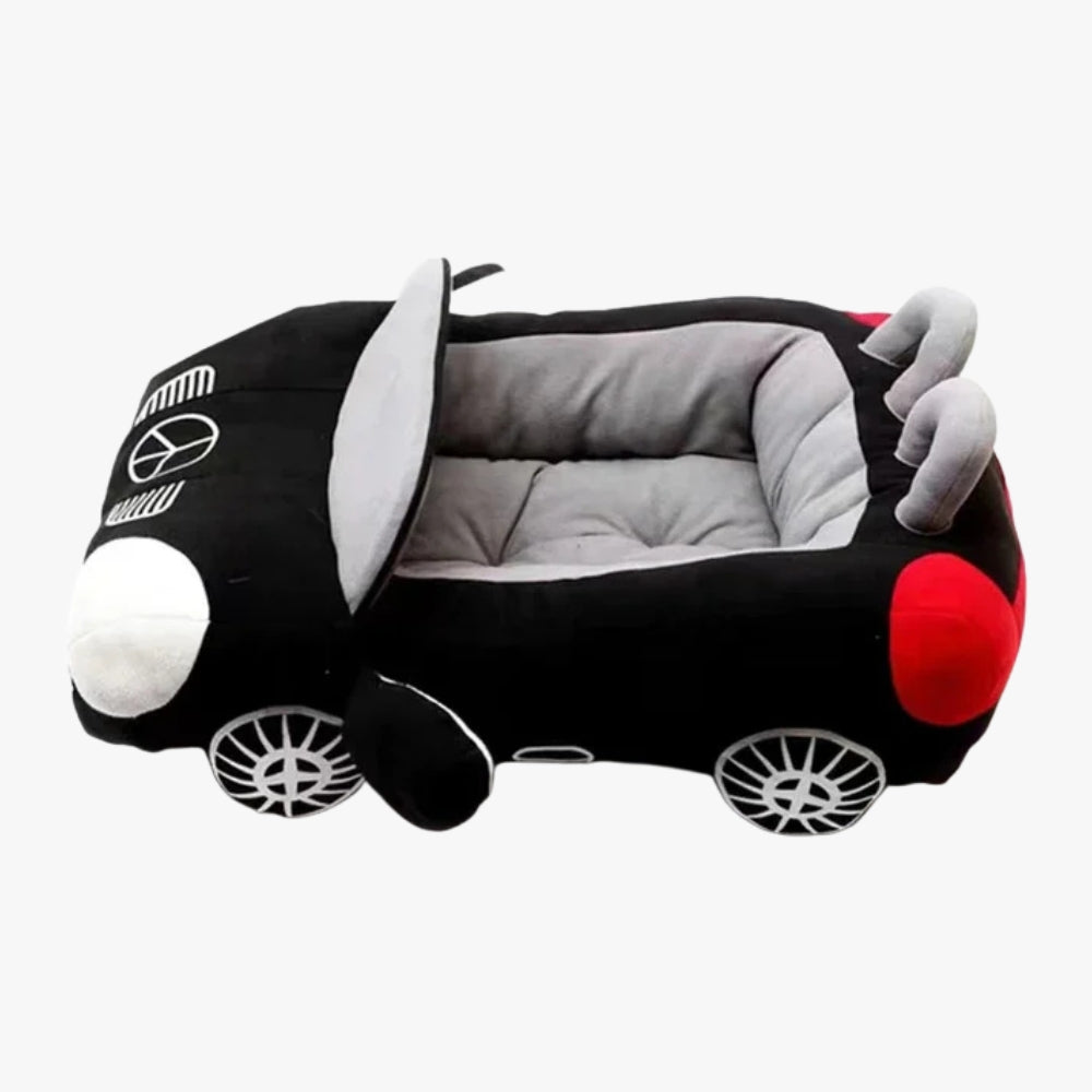 panier-pour-chien-en-forme-de-voiture-noir-cote