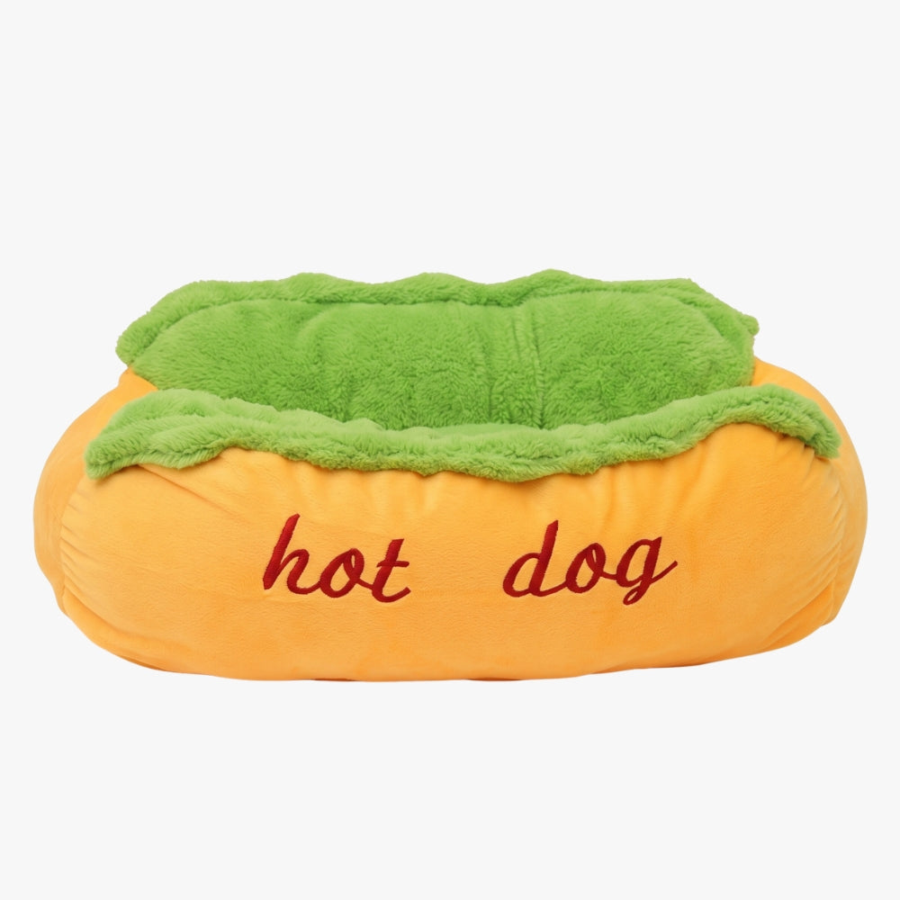panier-pour-chien-hot-dog-moelleux-avec-coussin-amovible-packshot-cote