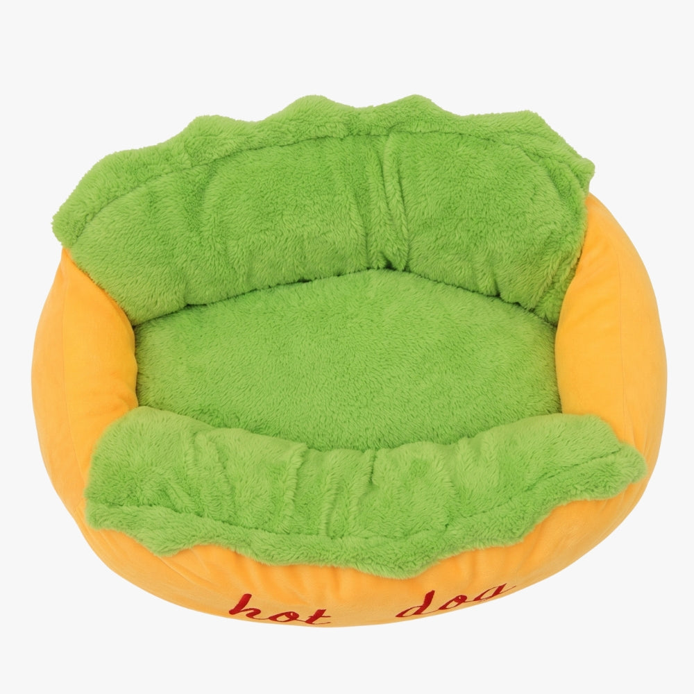 panier-pour-chien-hot-dog-moelleux-avec-coussin-amovible-packshot-dessus