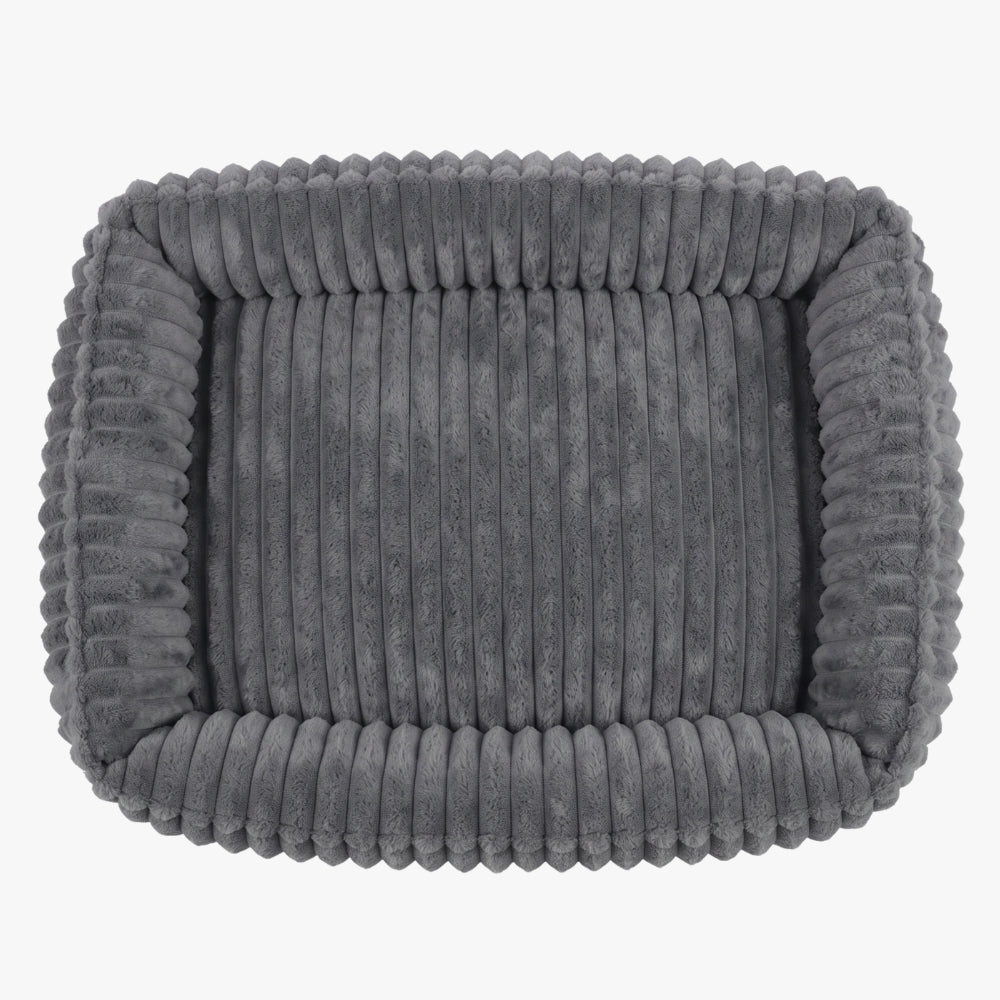 panier-pour-chien-moelleux-rectangulaire-cotele-gris-dessus