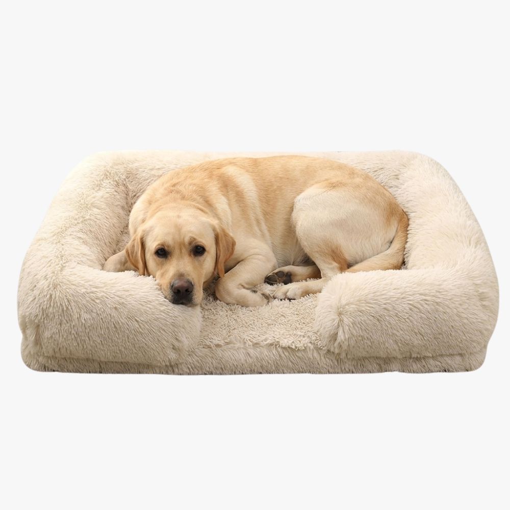 panier-pour-chien-orthopedique-a-fourrure-beige-clair