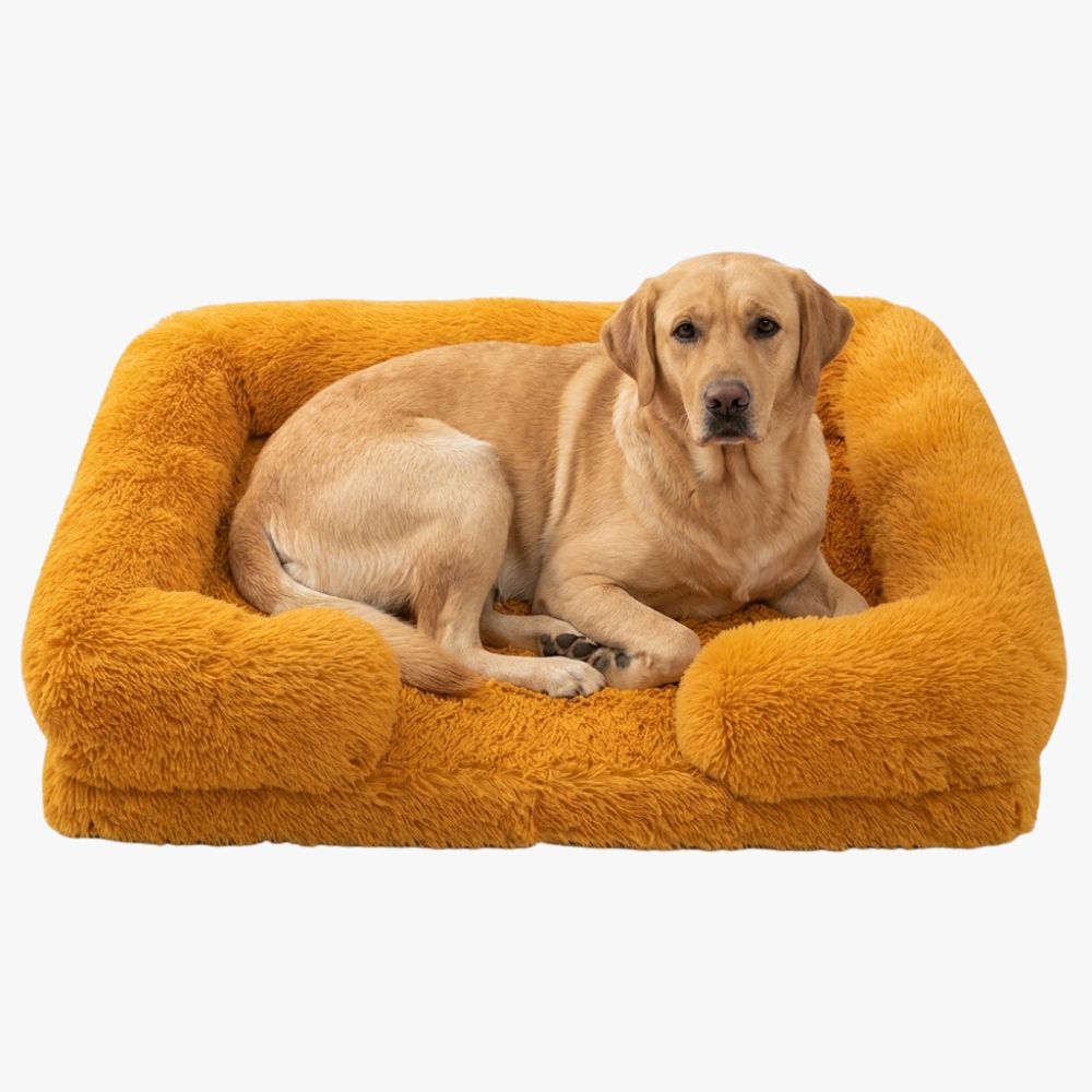 panier-pour-chien-orthopedique-a-fourrure-beige-clairpanier-pour-chien-orthopedique-fourrure-orange