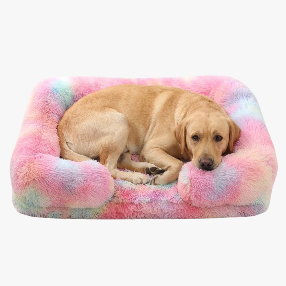 panier-pour-chien-orthopedique-a-fourrure-beige-clairpanier-pour-chien-orthopedique-fourrure-tie-dye