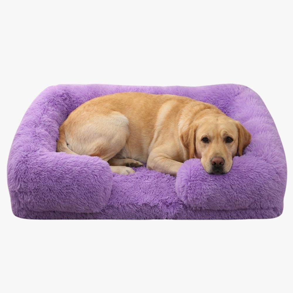 panier-pour-chien-orthopedique-a-fourrure-beige-clairpanier-pour-chien-orthopedique-fourrure-violet