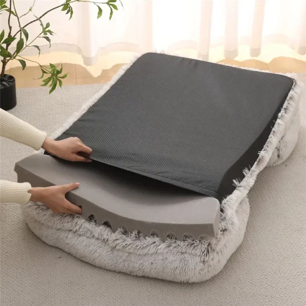 panier-pour-chien-orthopedique-a-fourrure-dehoussable