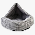 panier-pour-chien-orthopedique-anti-stress-semi-ferme-couverture-integree-gris-ouvert