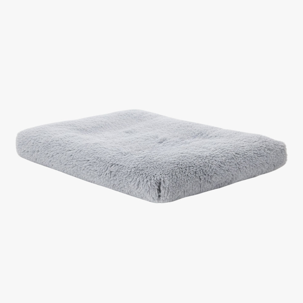 panier-pour-chien-orthopedique-gris-en-fourrure-angle