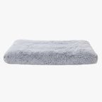 panier-pour-chien-orthopedique-gris-en-fourrure-face