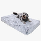 panier-pour-chien-orthopedique-gris-fourrure