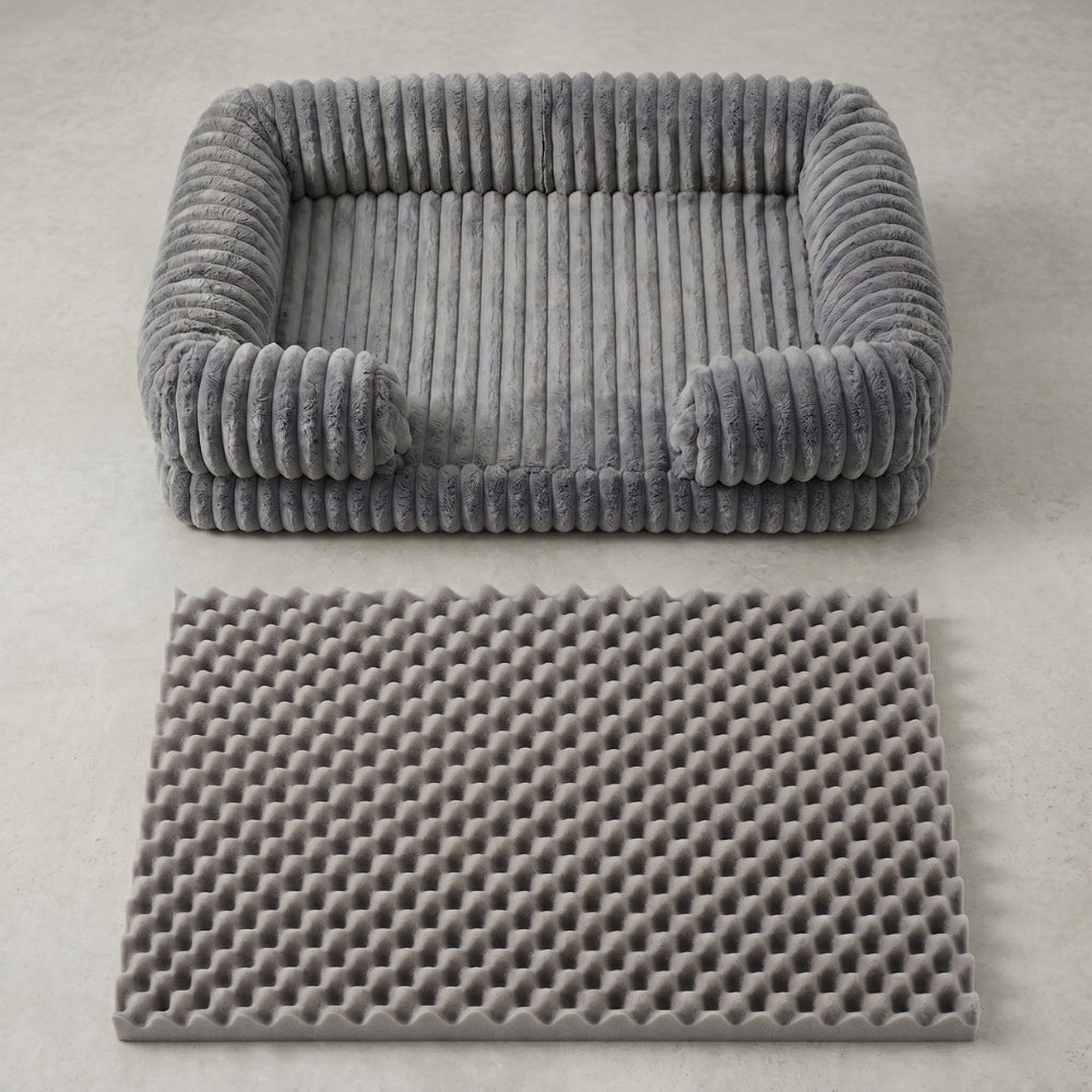 panier-pour-chien-orthopedique-rectangulaire-cotele-gris-mousse