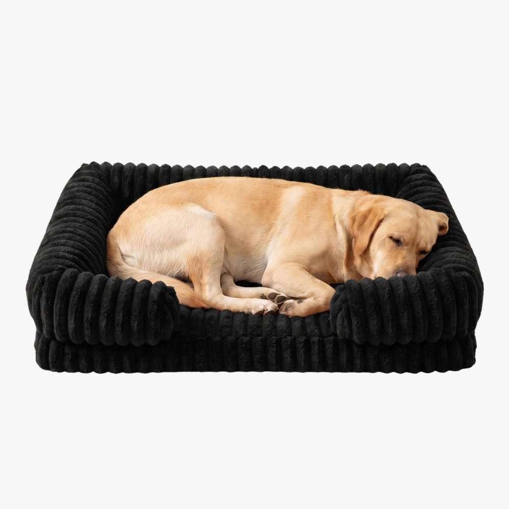 panier-pour-chien-orthopedique-rectangulaire-cotele-noir